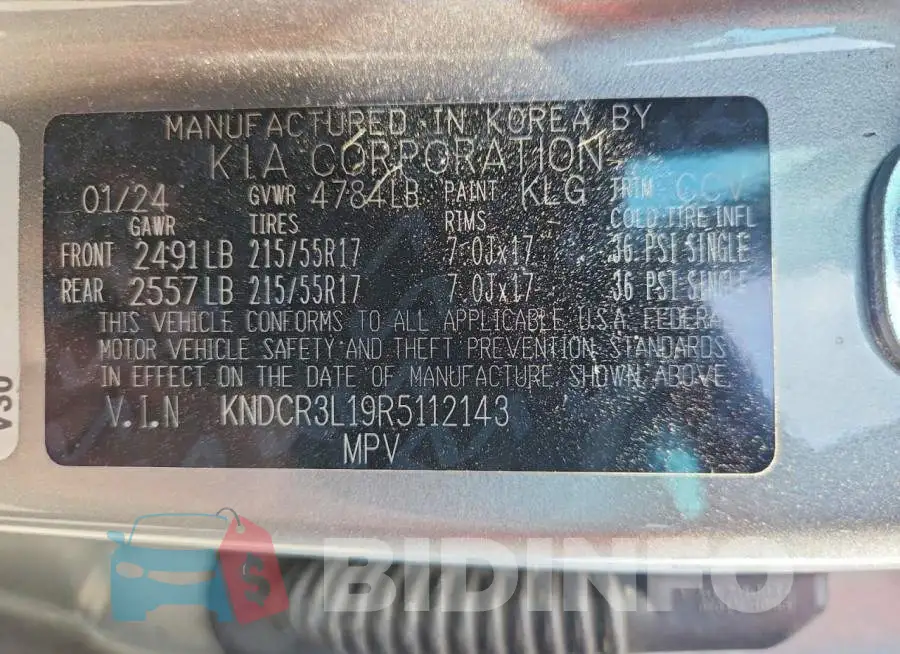 KNDCR3L19R5112143 Photo# 12