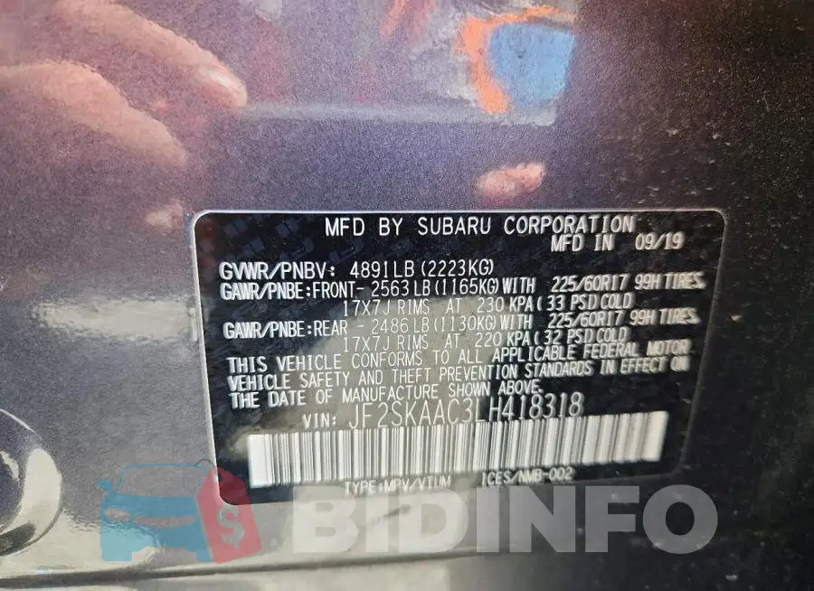 JF2SKAAC3LH418318 Photo# 12