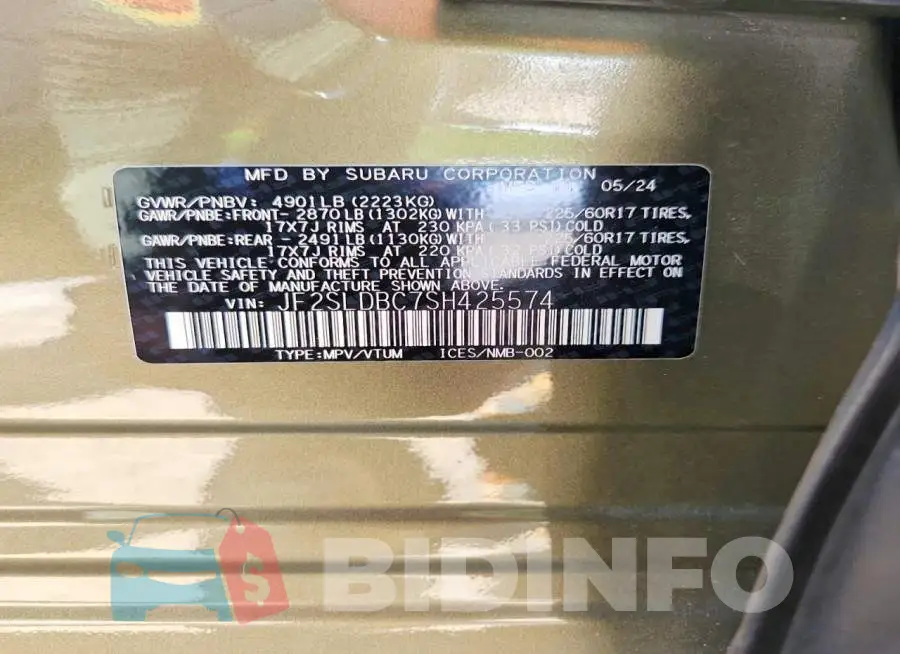 JF2SLDBC7SH425574 Photo# 13