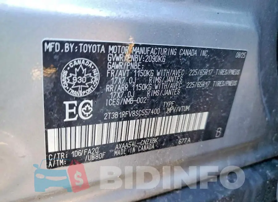 2T3B1RFV8SC557400 Photo# 13