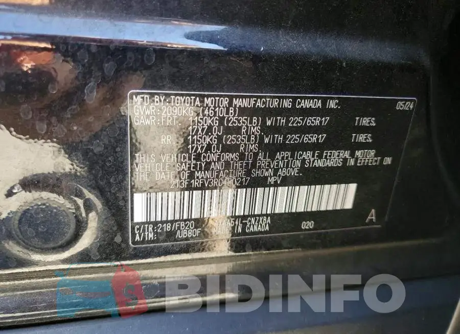 2T3F1RFV3RC450217 Photo# 12