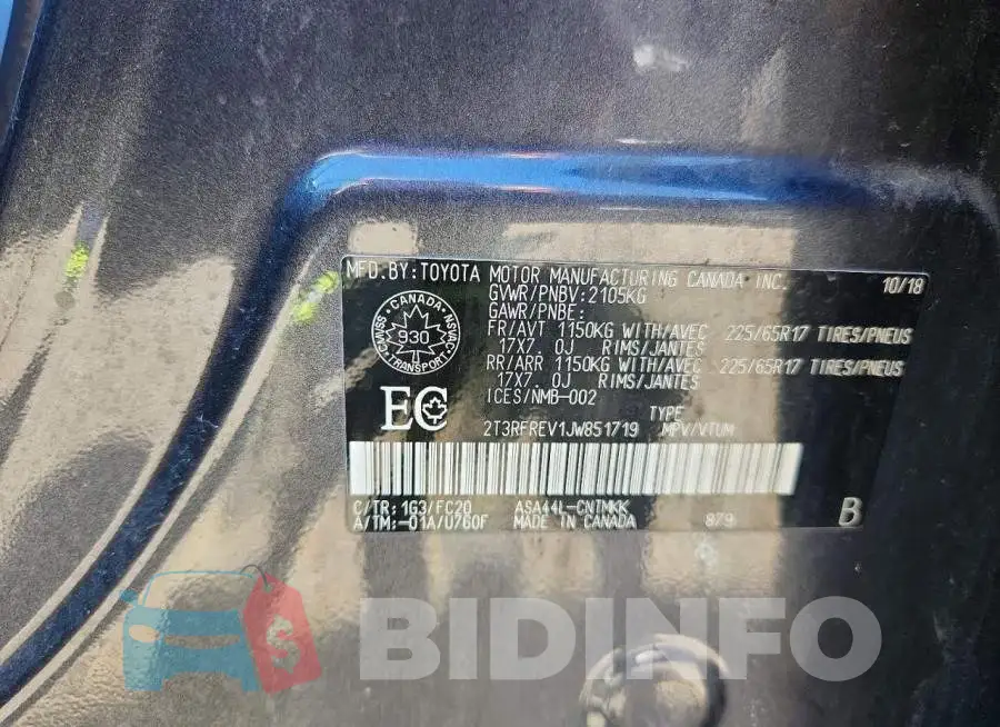 2T3RFREV1JW851719 Photo# 14