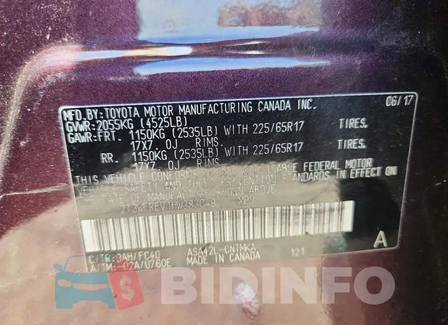 2T3WFREV1HW383049 Photo# 13