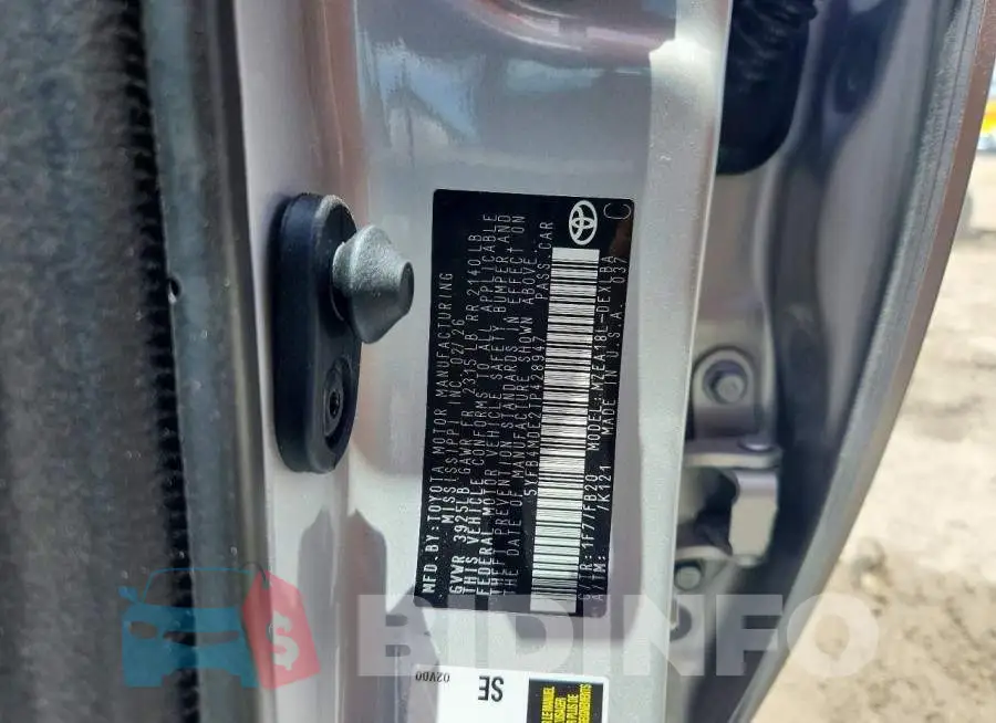 5YFB4MDE2TP428947 Photo# 12