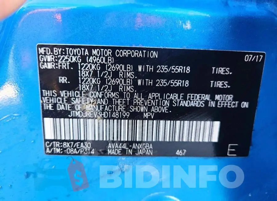 JTMDJREV3HD148199 Photo# 14
