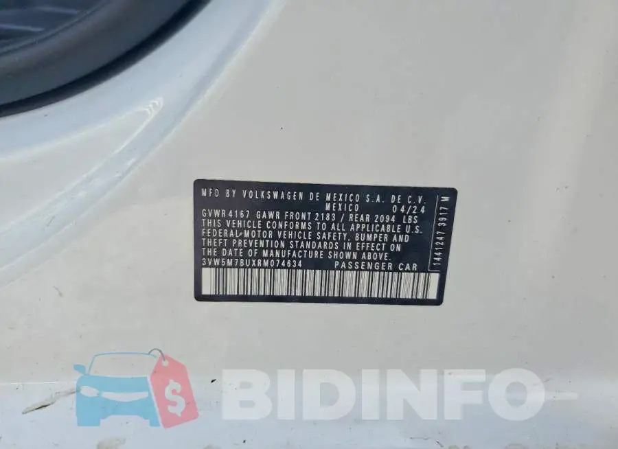 3VW5M7BUXRM074634 Photo# 12