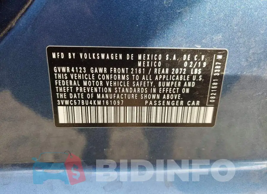 3VWC57BU4KM161097 Photo# 12