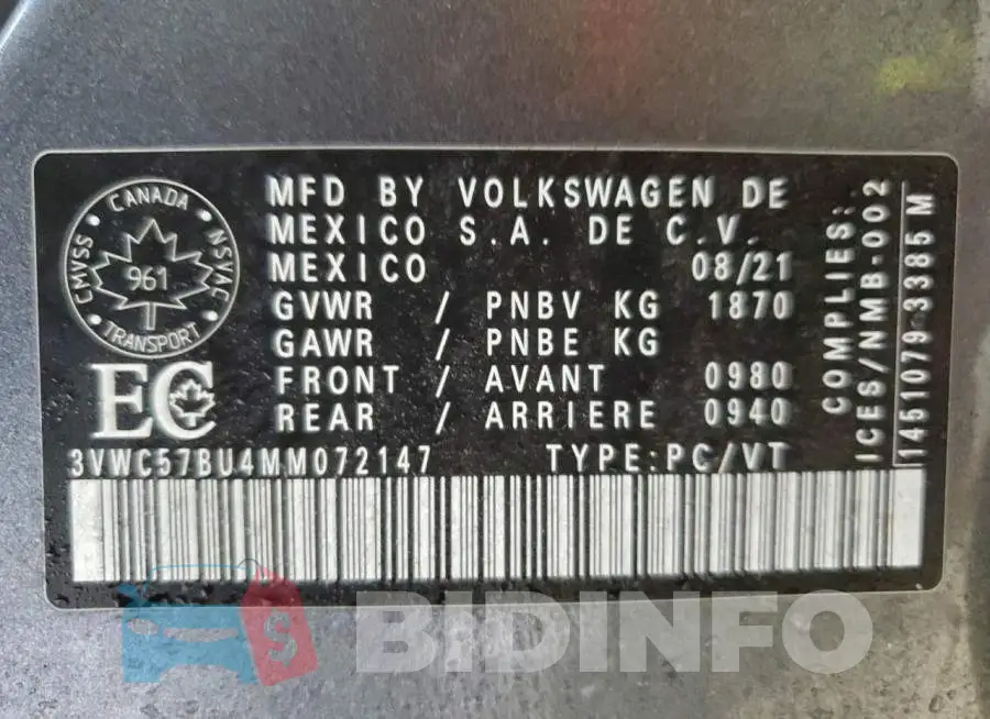 3VWC57BU4MM072147 Photo# 13