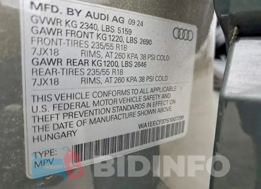 WA1EECF37S1007299 Photo# 13