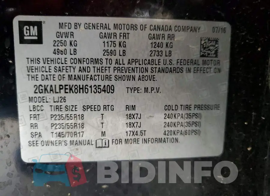 2GKALPEK8H6135409 Photo# 12