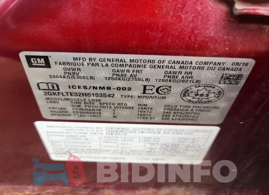 2GKFLTE32H6153542 Photo# 13