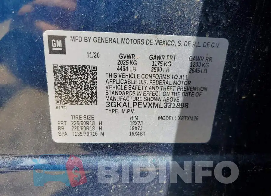 3GKALPEVXML331898 Photo# 13