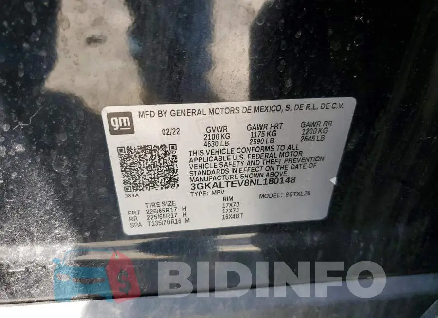 3GKALTEV8NL180148 Photo# 13