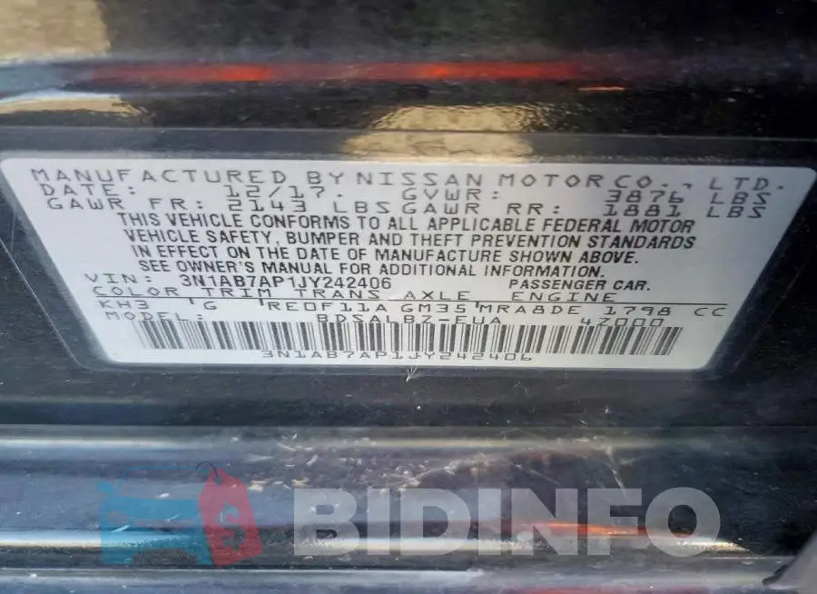 3N1AB7AP1JY242406 Photo# 12