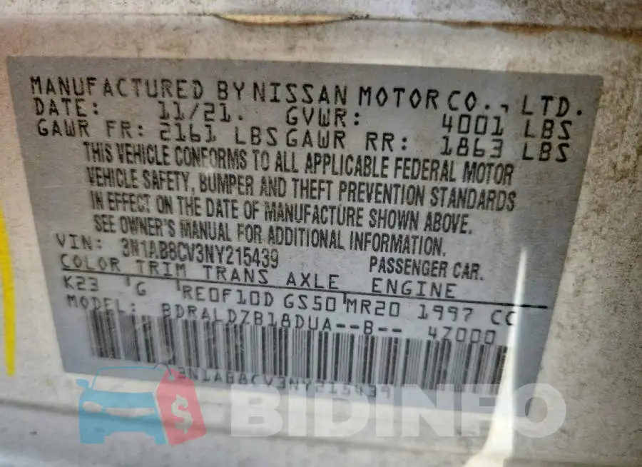 3N1AB8CV3NY215439 Photo# 12