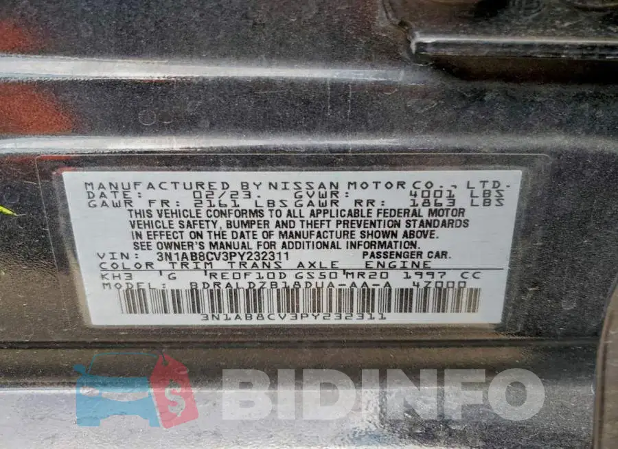 3N1AB8CV3PY232311 Photo# 12