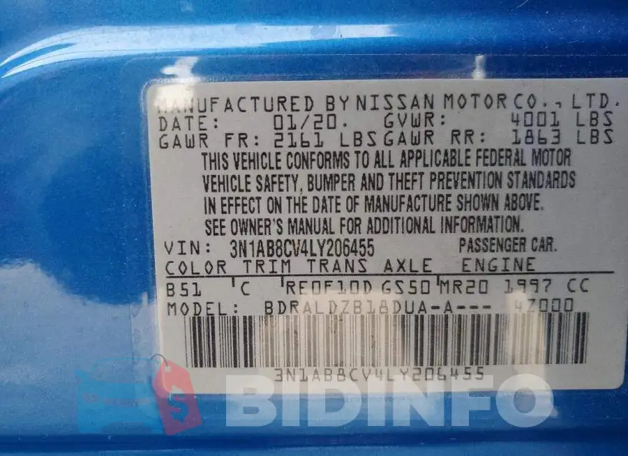 3N1AB8CV4LY206455 Photo# 12