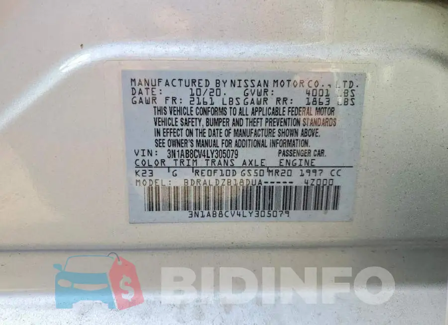 3N1AB8CV4LY305079 Photo# 12