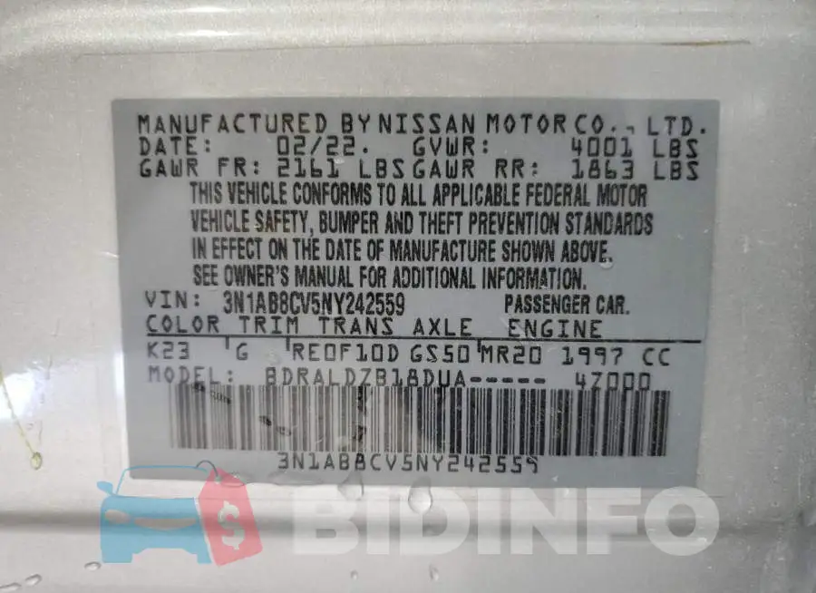 3N1AB8CV5NY242559 Photo# 12