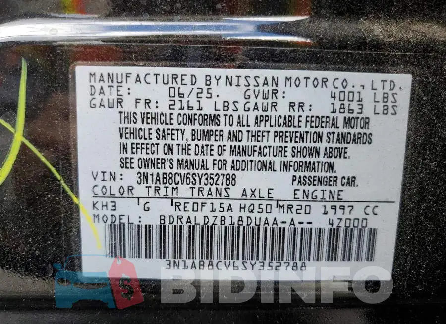 3N1AB8CV6SY352788 Photo# 13