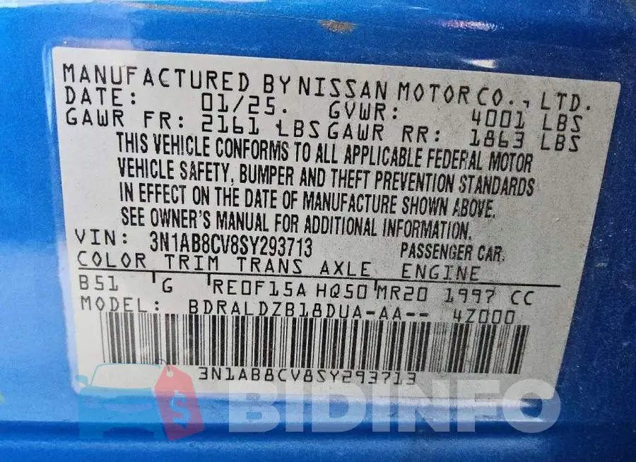 3N1AB8CV8SY293713 Photo# 12