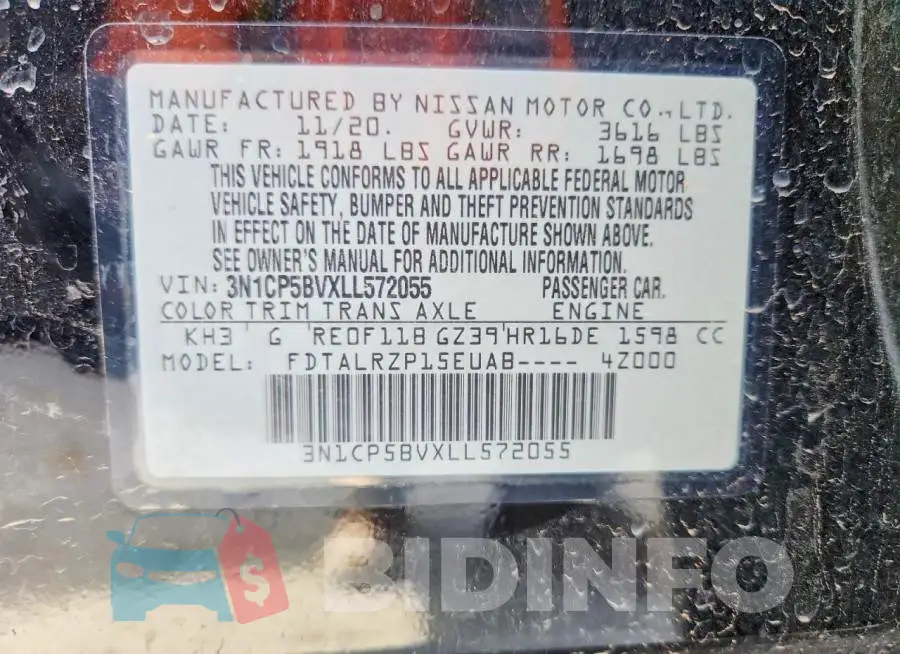 3N1CP5BVXLL572055 Photo# 13