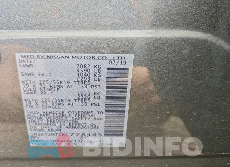 5N1AT2MT1KC778445 Photo# 12