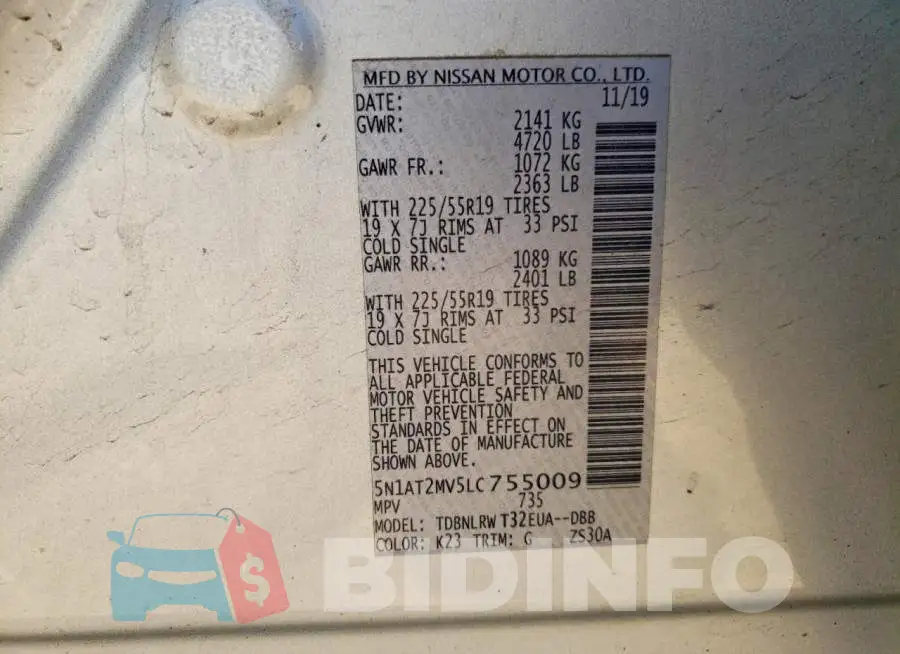 5N1AT2MV5LC755009 Photo# 13