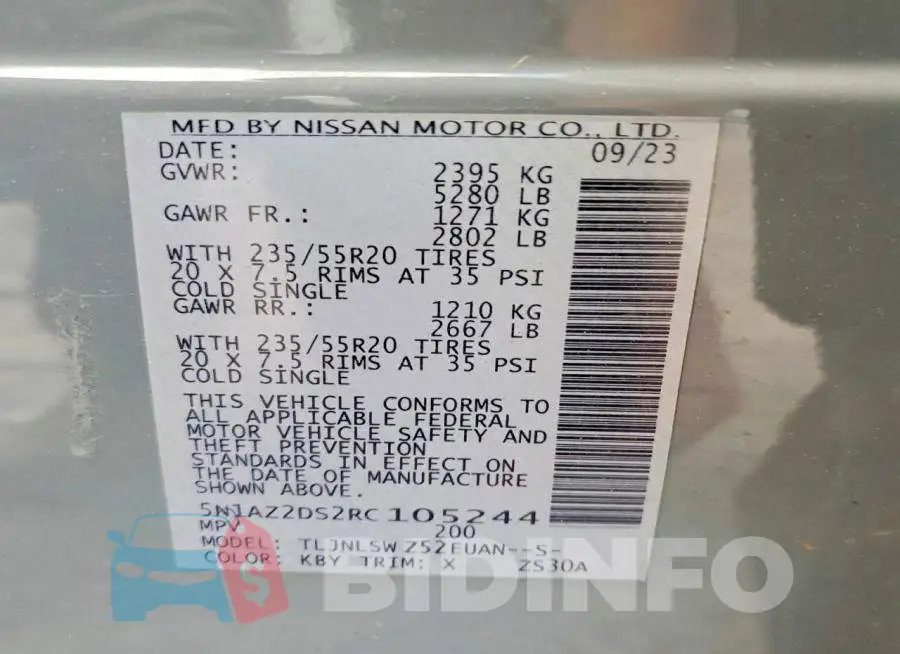 5N1AZ2DS2RC105244 Photo# 13