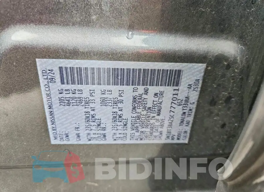 5N1BT3BA2SC777011 Photo# 14