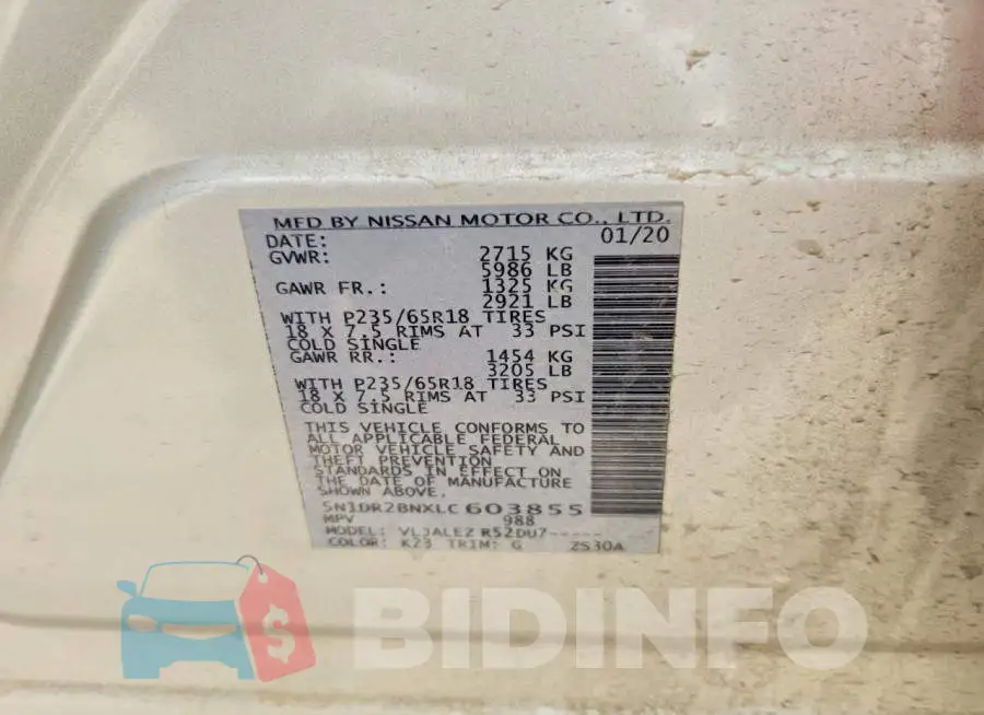 5N1DR2BNXLC603855 Photo# 12