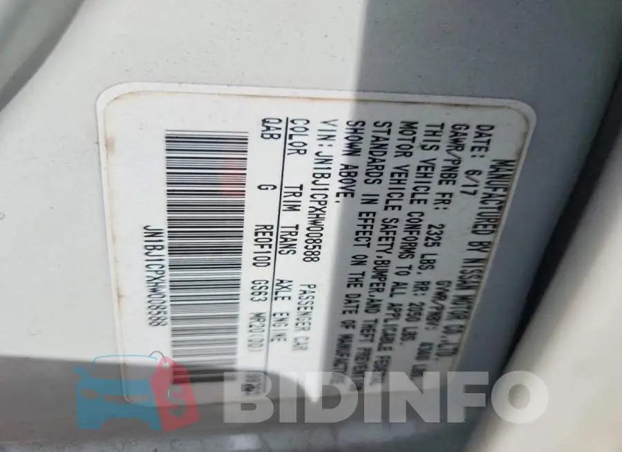 JN1BJ1CPXHW008588 Photo# 12