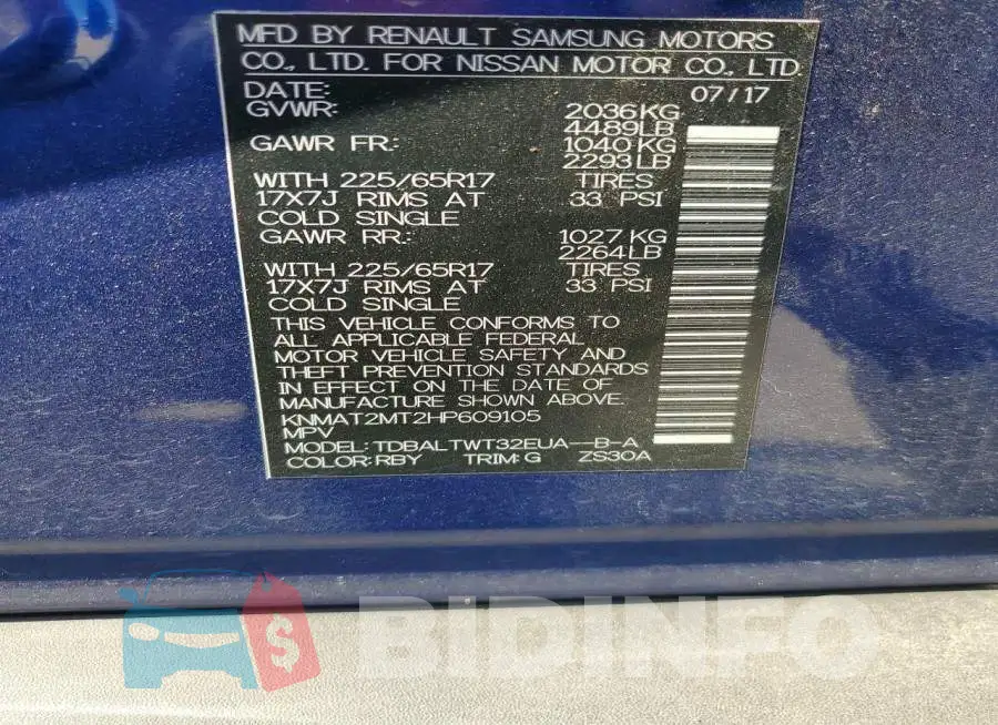 KNMAT2MT2HP609105 Photo# 13