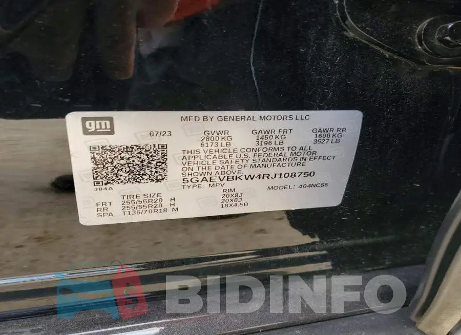 5GAEVBKW4RJ108750 Photo# 12