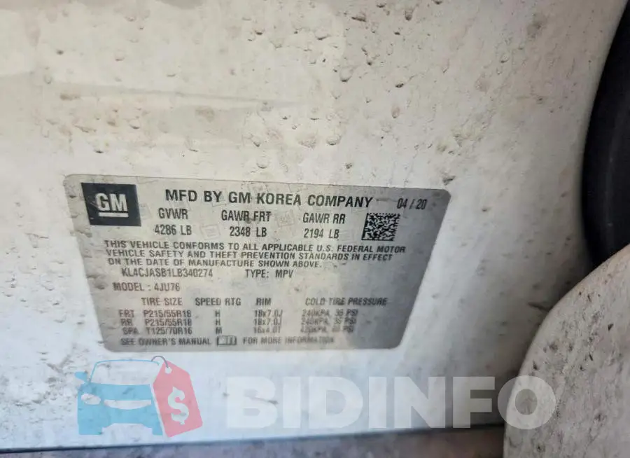 KL4CJASB1LB340274 Photo# 13