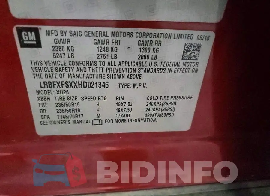 LRBFXFSXXHD021346 Photo# 13