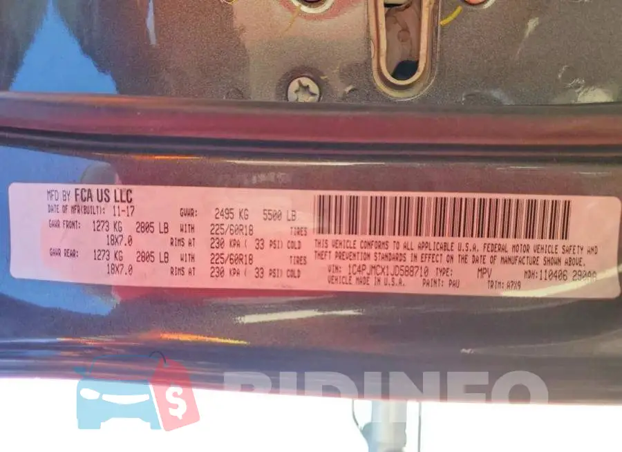 1C4PJMCX1JD588710 Photo# 13
