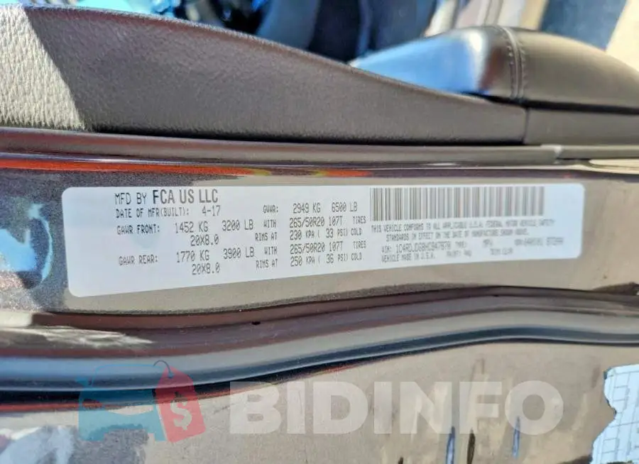 1C4RDJDG8HC847870 Photo# 13