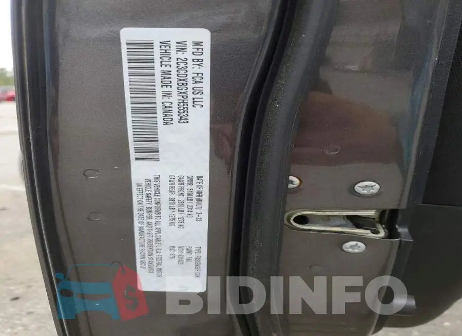 2C3CDXBGXPH555343 Photo# 13