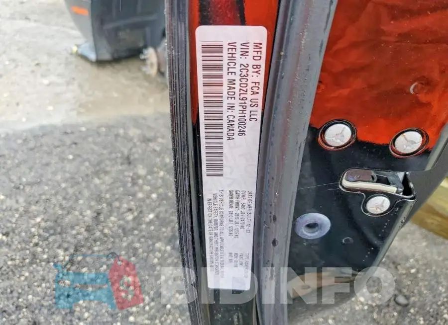 2C3CDZL91PH100246 Photo# 12