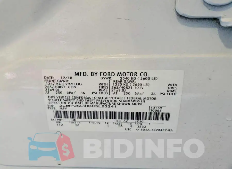2LMPJ6L9XKBL23241 Photo# 13
