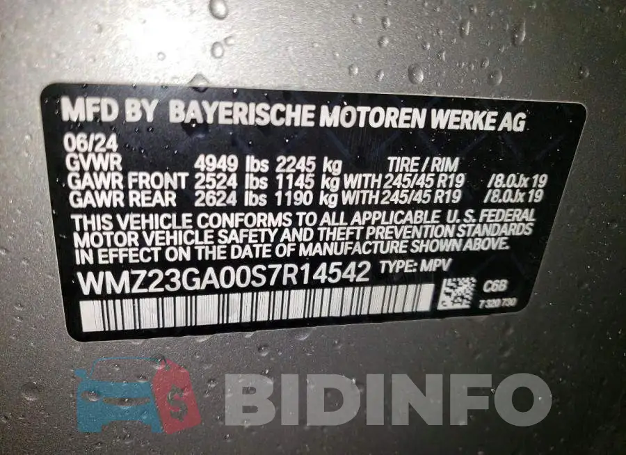 WMZ23GA00S7R14542 Photo# 13