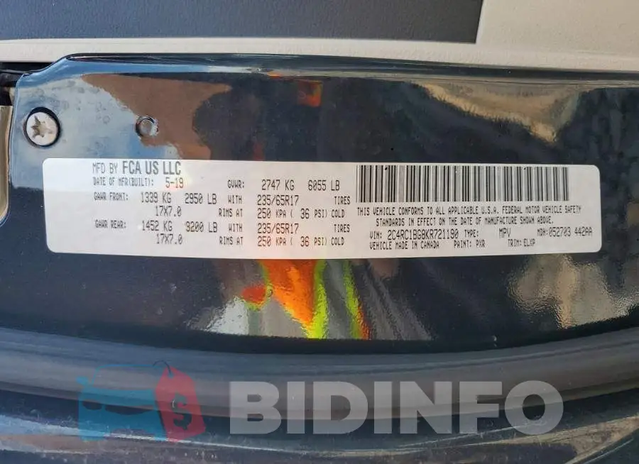 2C4RC1BG8KR721190 Photo# 13