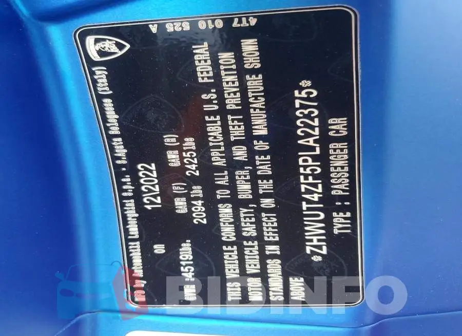 ZHWUT4ZF5PLA22375 Photo# 12