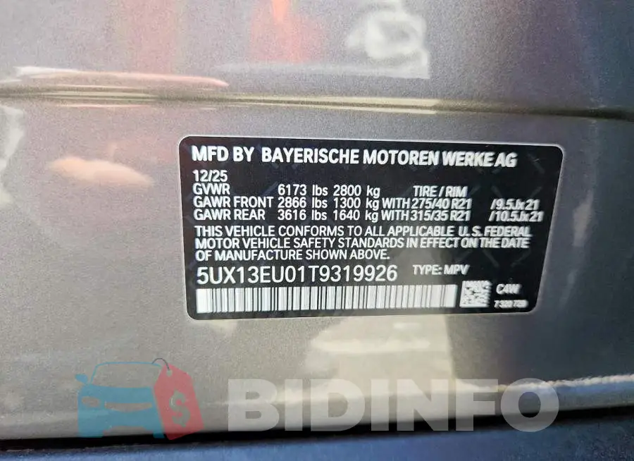 5UX13EU01T9319926 Photo# 13