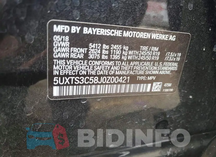 5UXTS3C58J0Z00421 Photo# 12
