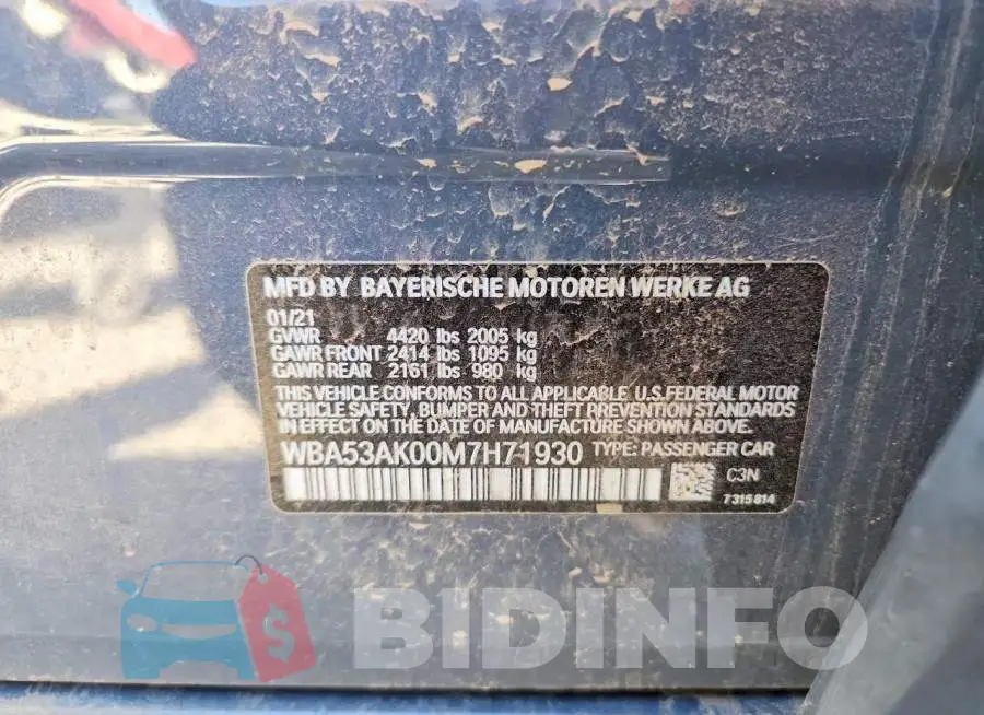 WBA53AK00M7H71930 Photo# 12