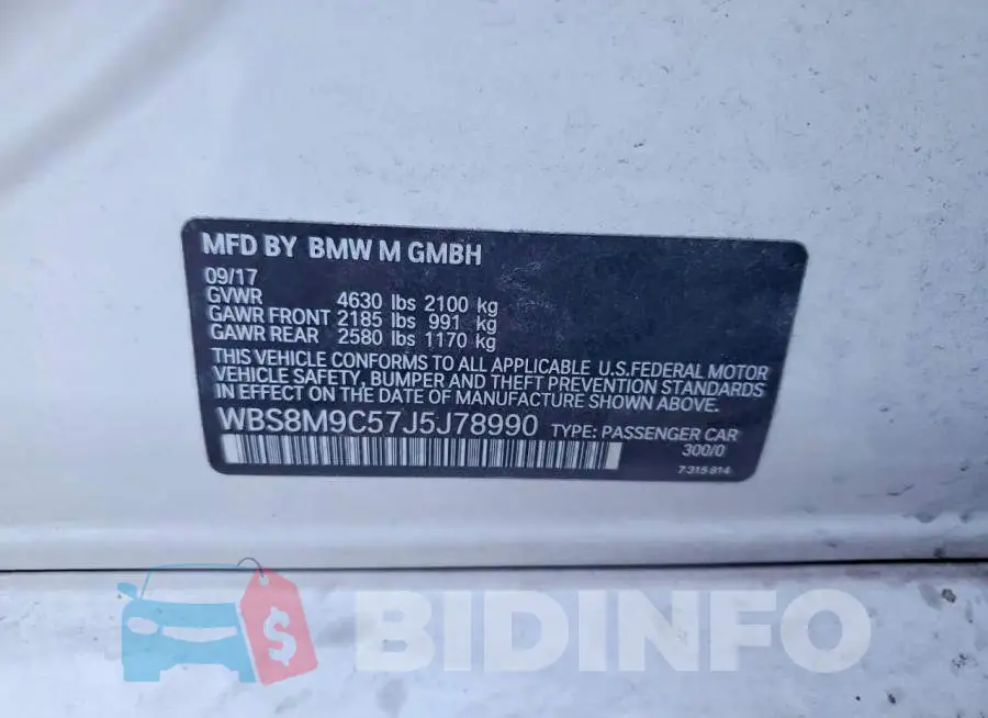 WBS8M9C57J5J78990 Photo# 12