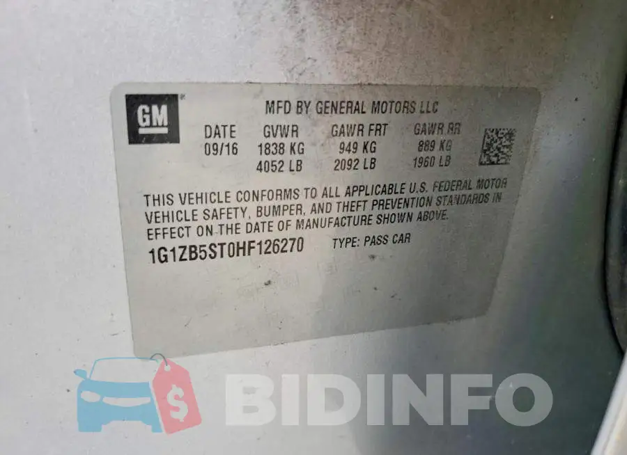 1G1ZB5ST0HF126270 Photo# 12