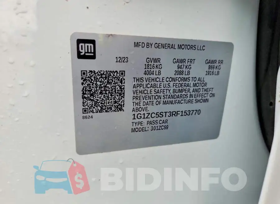 1G1ZC5ST3RF153770 Photo# 13